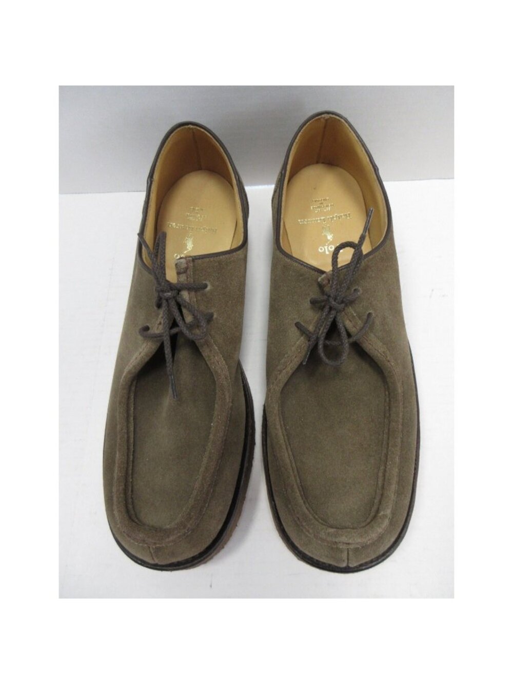 Polo Ralph Lauren Shoes 11.5 D Wallabee Suede Leather Derby Bench Made